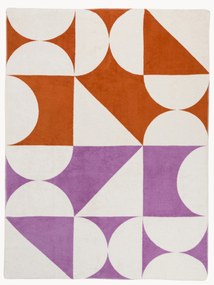Coperta Tul - terracotta, beige crema e lilla