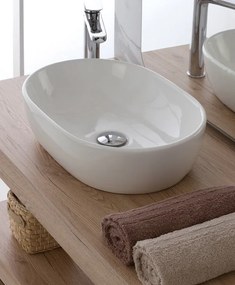 Lavabo da appoggio in ceramica Leval