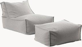 Poltrona sacco da esterno in olefina con pouf e coperture protettive Der Sundowner