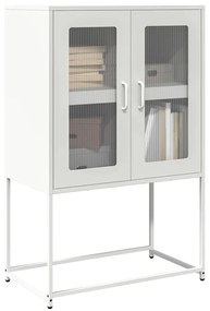 Credenza Bianca 68x39x107 Cm İn Acciaio /