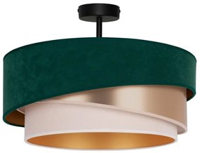 Duolla - Lampadario a plafone KOBO 1xE27/15W/230V diametro 45 cm verde/oro/color crema