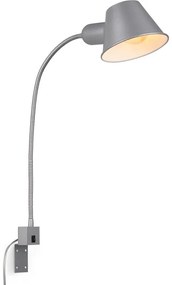 Briloner 2079-014 - Lampada flessibile a parete 1xE27/10W/230V argento