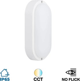 Plafoniera LED da Esterno 15W IP65 Ovale CCT - Bianco Variabile