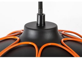 Rabalux 72034 - Lampadario a sospensione con filo SVENS 1xE27/60W/230V nero/arancione