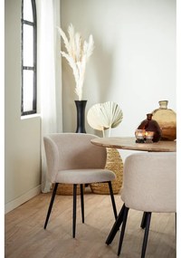 Sedia da pranzo beige in imbottito Elyna – Light &amp; Living