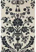 Farrow & Ball Carta da parati St Antoine - Pitch Black/ Old White