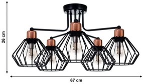 Lampadario a plafone PORTO 5xE27/40W/230V