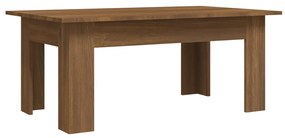 Tavolino salotto rovere marrone 100x60x42 cm legno multistrato