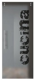 Anta per porta scorrevole esterno muro Cucina in vetro nero serigrafato, L 96 x H 215 cm spessore 10 mm, apertura destra