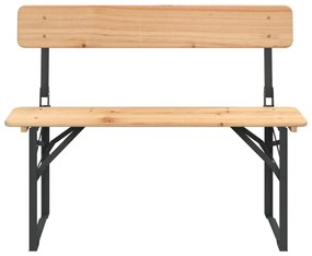 Set tavolo birreria pieghevole 3 pz in legno massello di abete