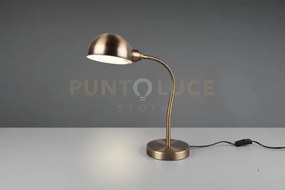 Lampada perry flessibile h.46cm ottone invecchiato 504900104