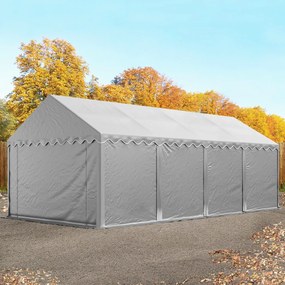 TOOLPORT 4x8 m tenda capannone, PVC 700, grigio - (5354)