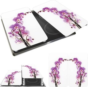 Set di 2 copri stufe in vetro Orchidea, 52 x 30 cm Orchid Blossom - Wenko