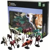 Playset Scatola Animali Fattoria National Geographic Giocattolo Bambini 20pz