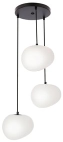 Lampadario a sospensione con filo STONES 3xE27/40W/230V
