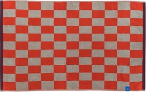 Tappetino per il bagno arancione/beige in cotone organico per la doccia 50x80 cm Retro – Mette Ditmer Denmark