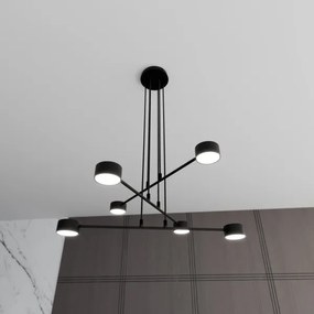 Lampadario a sospensione con filo MODUS 6xGX53/10W/230V nero
