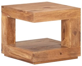 Tavolo Da Salotto 45x45x40 Cm İn Legno Massello Di Acacia /