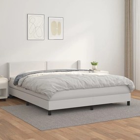 Giroletto A Molle Con Materasso Bianco 160x200 Cm İn Similpelle /
