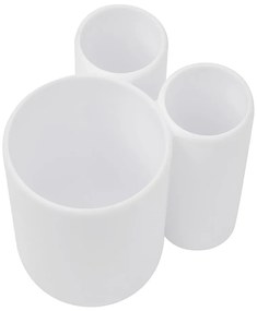 Bicchiere di plastica bianco per spazzolini da denti Touch - Umbra