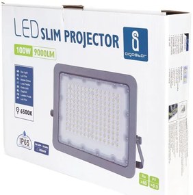 Aigostar - Riflettore LED LED/100W/230V grigio 6500K IP65