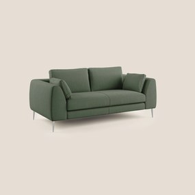 Plano divano moderno in microfibra tecnica smacchiabile T11 verde 236 cm