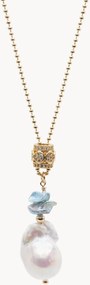 Collana placcata oro con perle Perlentraum