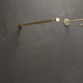 Kamalu - Doccia walkin 170cm con profilo finitura oro lucido KW-100G