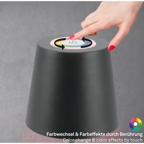 Briloner 7507015 - LED RGBW Lampada da tavolo ricaricabile dimmerabile LED/2,5W/5V IP44 antracite