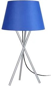 Tosel  Lampade d’ufficio lampada da comodino tondo metallo alluminio e blu  Tosel