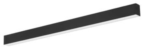 Lampada Lineare LED a Soffitto 42W 120cm Nera, PHILIPS driver CCT Colore Bianco Variabile CCT