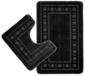 Set di tappetini per il bagno neri 2 pz per WC 50x80 cm Armoni – Catherine Lansfield