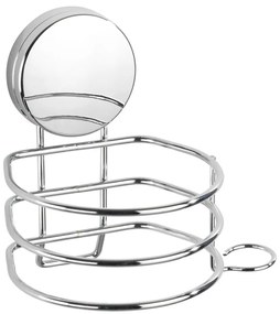 WENKO 24857100-Supporto per asciugacapelli STATIC-LOC + OSIMO 14x13 cm cromo lucido