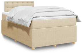 Giroletto A Molle Con Materasso Crema 120x200 Cm İn Tessuto /