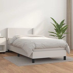 Giroletto A Molle Con Materasso Bianco 80x200 Cm İn Similpelle /
