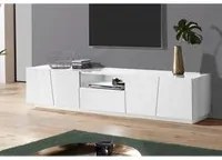 Mobile Porta Tv Vega 220 4 Ante/1 Cassetto Colore Bianco Lucido