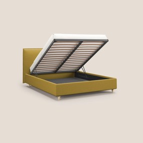 Costanza letto contenitore e sfoderabile in tessuto misto cotone impermeabile T13 giallo