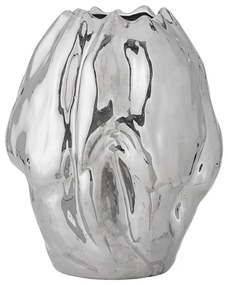 Vaso argentato in gres (altezza totale 29 cm) Bobby – Bloomingville