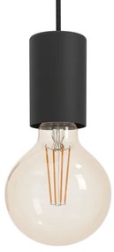 Eglo 390267 - Lampadario a sospensione con filo HUEBRO 5xE27/40W/230V nero