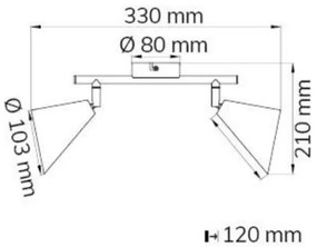 Wofi 10158 - Faretto GLORIA 2xE14/28W/230V