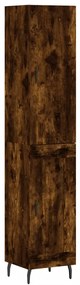 Credenza rovere fumo 34,5x34x180 cm in legno multistrato