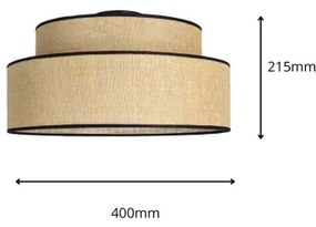 Plafoniera BOHO 1xE27/60W/230V diametro 40 cm beige