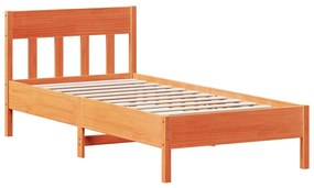 Letto senza materasso marrone cera 75x190 cm in legno di pino