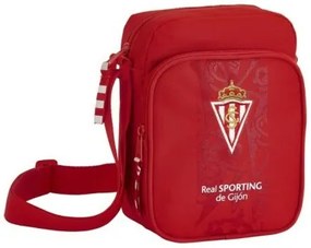 Borsa a Tracolla Real Sporting de Gijón Rosso (16 x 22 x 6 cm)