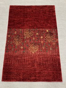 Loribaft Tappeto 150 x 100 Rosso (Iran) Annodato A Mano