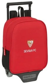 Trolley per la Scuola Sevilla Fútbol Club Nero Rosso 22 x 27 x 10 cm