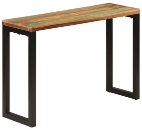 Tavolo Consolle 110x35x75 Cm İn Legno Massello Di Recupero /