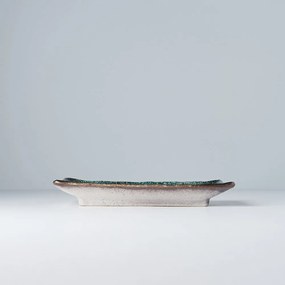 Piatto da portata in ceramica blu , 21 x 13,5 cm Sky - MIJ