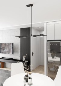 Lampadario a sospensione SORA 4 Nero 4xGX53 da interno