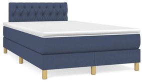 Letto A Molle Con Materasso E Led Blu 120x190 Cm İn Tessuto /